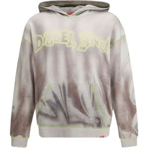 Diesel, Heren, Sweatshirts & Hoodies, Grijs, Maat: M Katoen,