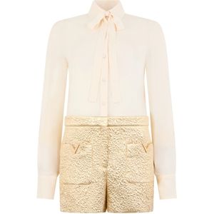 Valentino Garavani, Dames, Jumpsuits & Playsuits, Beige, Maat: 2XS Zijde,