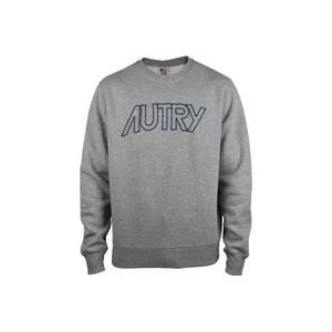 Autry Grijze Katoenen Sweatshirt met Logo , Gray , Heren , Maat: L