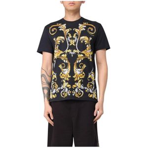 Versace Jeans Couture, Heren, Tops, Zwart, Maat: XL Katoen,