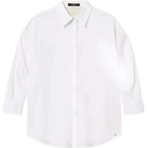 Twinset, Dames, Blouses & Shirts, Wit, Maat: M Katoen,