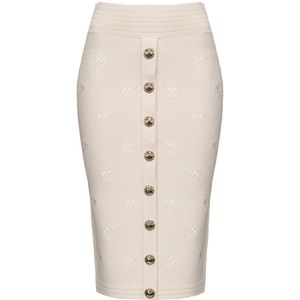 Pinko, Dames, Rokken, Beige, Maat: S Viscose,