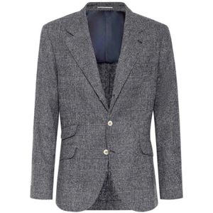 Brunello Cucinelli, Heren, Jassen, Grijs, Maat: XL Wol,