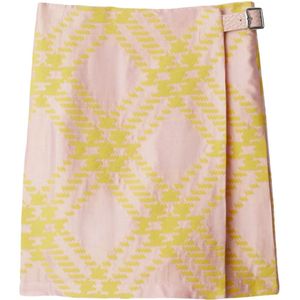 Burberry, Dames, Rokken, Veelkleurig, Maat: 2XS Linnen,