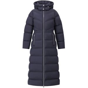 Moose Knuckles, Dames, Mantels, Blauw, Maat: S Leer,