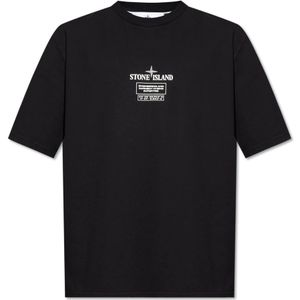 Stone Island, Heren, Tops, Zwart, Maat: L Katoen,