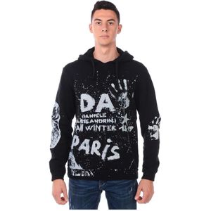 Daniele Alessandrini, Heren, Sweatshirts & Hoodies, Zwart, Maat: S Katoen,