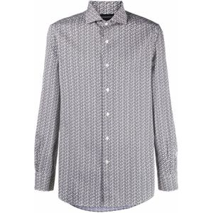 Emporio Armani, Heren, Overhemden, Beige, Maat: L