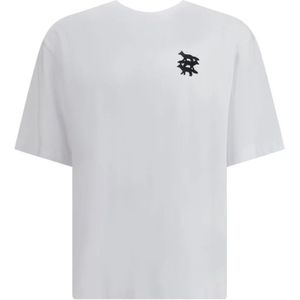 Maison Kitsuné, Heren, Tops, Wit, Maat: S Katoen,