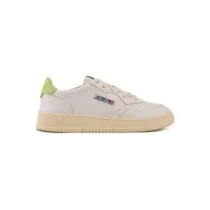 Autry Witte/Limoenleren Sneakers voor Heren , White , Heren , Maat: 39 EU