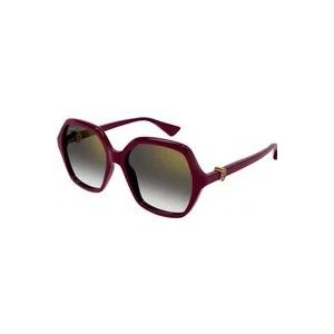 Cartier Rode zonnebril, dagelijkse stijl, originele accessoires , Purple , Dames , Maat: 57 MM