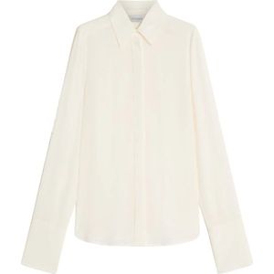 Sportmax, Dames, Blouses & Shirts, Wit, Maat: M Zijde,