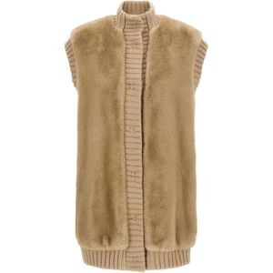 Pinko, Dames, Jassen, Beige, Maat: S Poliester,