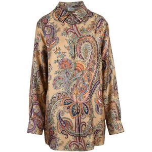Etro, Dames, Blouses & Shirts, Veelkleurig, Maat: L Zijde,