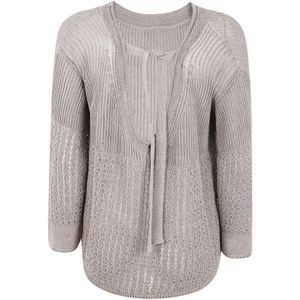 Max Mara, Dames, Truien, Beige, Maat: XS Katoen,