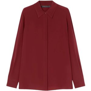 Marina Rinaldi, Dames, Blouses & Shirts, Rood, Maat: 5XL Zijde,