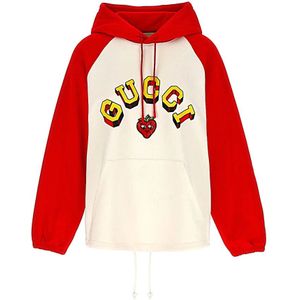 Gucci, Dames, Sweatshirts & Hoodies, Wit, Maat: 2XS Katoen,