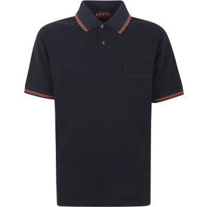 Gucci, Heren, Tops, Blauw, Maat: 2XL Katoen,