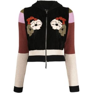 Etro, Dames, Sweatshirts & Hoodies, Zwart, Maat: S Wol,