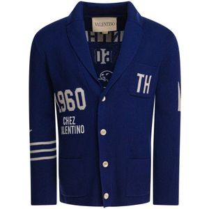 Valentino, Heren, Truien, Blauw, Maat: M Wol,