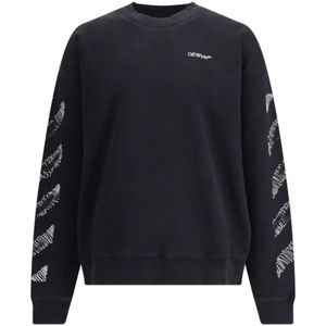 Off White, Heren, Sweatshirts & Hoodies, Zwart, Maat: S Katoen,