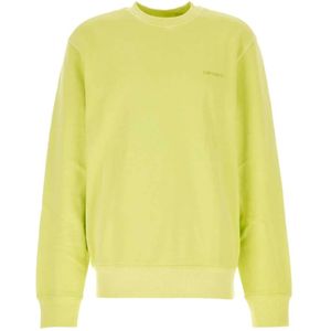 Carhartt Wip, Heren, Sweatshirts & Hoodies, Geel, Maat: L Katoen,