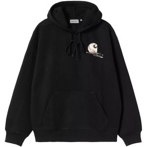 Carhartt Wip, Heren, Sweatshirts & Hoodies, Zwart, Maat: M Katoen,