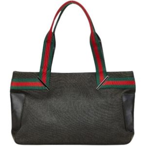 Gucci Vintage, Dames, Pre-owned, Zwart, Maat: ONE Size Denim,