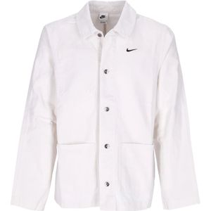 Nike, Heren, Jassen, Wit, Maat: XL Katoen,