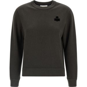 Marant étoile, Dames, Sweatshirts & Hoodies, Zwart, Maat: XS Katoen,