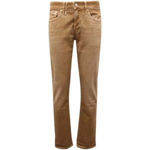 Cycle, Heren, Broeken, Beige, Maat: W33 Denim,
