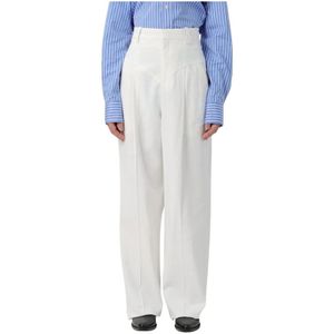 Isabel Marant, Dames, Broeken, Wit, Maat: M