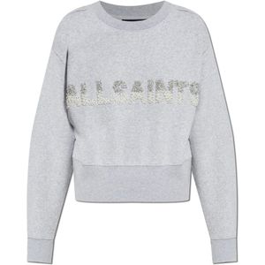 AllSaints, Dames, Sweatshirts & Hoodies, Grijs, Maat: XS Katoen,
