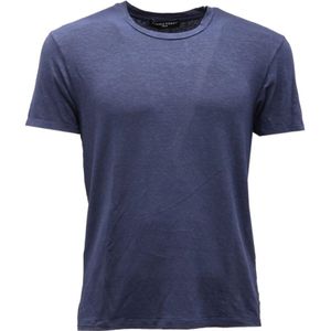 Daniele Fiesoli, Heren, Tops, Blauw, Maat: S Linnen,