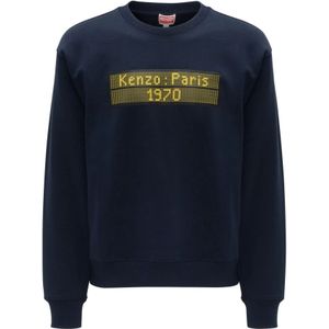 Kenzo, Heren, Sweatshirts & Hoodies, Blauw, Maat: S