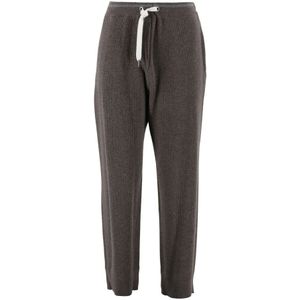 Brunello Cucinelli, Dames, Broeken, Bruin, Maat: 2XS Wol,