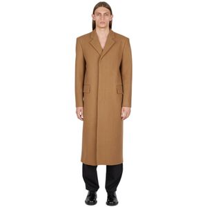 Diomene, Heren, Mantels, Bruin, Maat: S Wol,