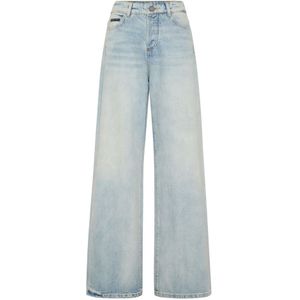 Philipp Plein, Dames, Jeans, Blauw, Maat: W31 Denim,