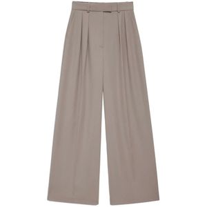 Anine Bing, Dames, Broeken, Beige, Maat: XS Wol,