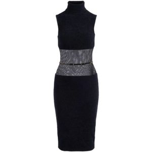 Elisabetta Franchi, Dames, Jurken, Zwart, Maat: M