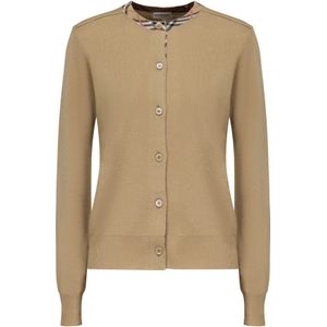 Burberry, Dames, Truien, Beige, Maat: L Wol,