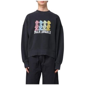 Palm Angels, Heren, Sweatshirts & Hoodies, Zwart, Maat: L Katoen,