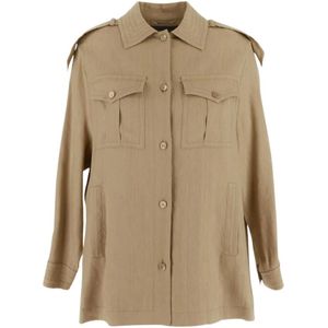 Alberta Ferretti, Dames, Jassen, Beige, Maat: S