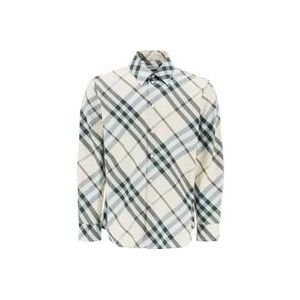 Burberry Geruite Katoenen Overhemd , Multicolor , Heren , Maat: L