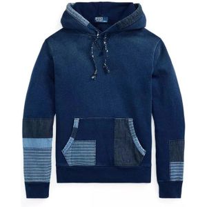 Polo Ralph Lauren - Hoodie - Blauw - Katoen - Capuchon met Trekkoorden