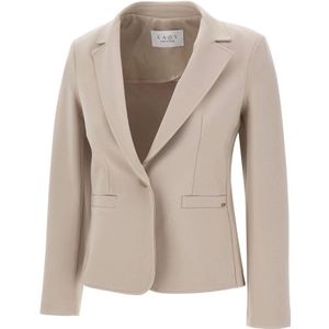 Kaos, Dames, Jassen, Beige, Maat: M Leer,