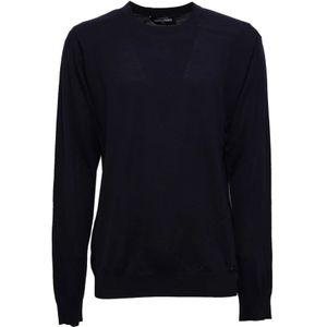 Dsquared2, Heren, Truien, Blauw, Maat: 2XL Wol,