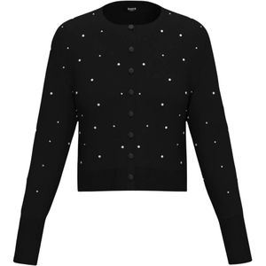 Emme DI Marella, Dames, Truien, Zwart, Maat: S Viscose,