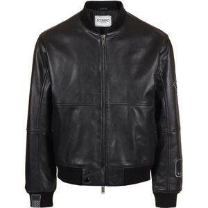 Iceberg, Heren, Jassen, Zwart, Maat: M Leer,