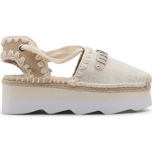 Mou, Dames, Schoenen, Beige, Maat: 40 EU Katoen,